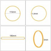 Ekoset 180x3mm Geniş Kauçuk Paket Ambalaj Kasa Lastiği 18lik 1Kg - 6