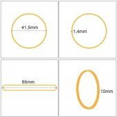 Ekoset 65x10mm Geniş Kauçuk Paket Ambalaj Lastiği 100 Adet - 2