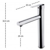 Venita Çanak Krom Lavabo Bataryası Sıcak Soğuk Su Girişli - 2