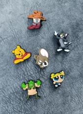 Terlik Süsü Ayakkabı Sandalet 6 Adet Karışık İthal Silikon Aksesuar thumbnail 3