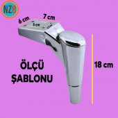 Mobilya Kanepe Sehpa TV Ünitesi Koltuk Ayağı 18 cm Krom Baza Ayak thumbnail 2