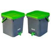 Biorfe 500 ml Bokashi Konsantre pH Düzenleyici Sıvılı 18 L Kompost Kovası İkili Set - 4