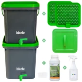 Biorfe 500 ml Bokashi Konsantre pH Düzenleyici Sıvılı 18 L Kompost Kovası İkili Set - 2