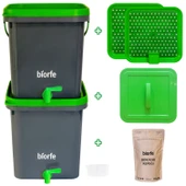 Biorfe 500 g Bokashi Kepekli 18 L Kompost Kovası İkili Set - 2