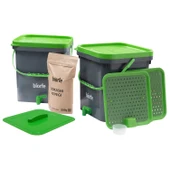 Biorfe 500 g Bokashi Kepekli 18 L Kompost Kovası İkili Set - 1
