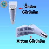 Mobilya Kanepe Sehpa TV Ünitesi Koltuk Ayağı 18 cm Beyaz Krom Baza Ayak - 3
