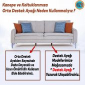 Mobilya Kanepe Sehpa TV Ünitesi Koltuk Ayağı 18 cm Beyaz Krom Baza Ayak - 5