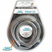 170cm Ekstra Uzun Duş Hortumu Spirali 360d dönen Her Duş Başlığı, Duş Seti Takımı Ile Uyumludur - 1