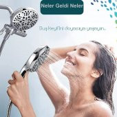 170cm Ekstra Uzun Duş Hortumu Spirali 360d dönen Her Duş Başlığı, Duş Seti Takımı Ile Uyumludur - 2