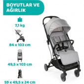 Chicco Trolley Me Bebek Arabası Ligth Grey - 4
