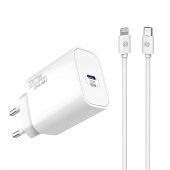 S-link SL-EC62PD 20W PD3.0/Quick Charge QC4.0 PD lightning Kablolu Hızlı Ev Şarj Adaptörü - 1