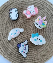 Terlik Süsü Ayakkabı Sandalet 6 Adet Karışık İthal Silikon Aksesuar thumbnail 1