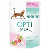Optimeal Kuzu Etli Sebzeli Jöle Yaş Kedi Maması 85 Gr - 1