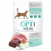 Optimeal Ördek Ciğerli Elma Jöleli Hairball Control Yaş Kedi Maması 85 Gr - 1