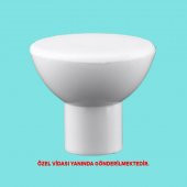 Plastik Düğme Mobilya Çekmece Dolap Kapak Kulpu Kulbu Beyaz Kulp thumbnail 2