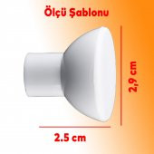 Plastik Düğme Mobilya Çekmece Dolap Kapak Kulpu Kulbu Beyaz Kulp thumbnail 3