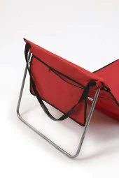 Exent Kırmızı Katlanır Portatif Şezlong-Çantalı - 3