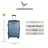 Vegmann Vela Mavi Büyük Boy Valiz - 3