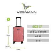 Vegmann Vela Pembe Kabin Boy Valiz - 3
