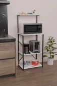 CMKStore Mutfak Banko Çok Amaçlı Raf Dolap Düzenleyici Bango Mikrodalga Fırın Rafı Mutfak Bangosu Beyaz - 2