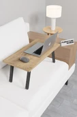Katlanır Laptop Masası Çalışma Yatak Kahvaltı Masası 60x30 cm - Atlantik Çam - 1
