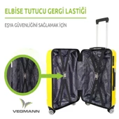 Vegmann Vela Sarı Kabin Boy Valiz thumbnail 6