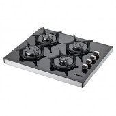 (EMİNÇELİK ÜRÜNÜDÜR)ELLETİ ELT-SH 1240 BG60ENG SİYAH CAM SETÜSTÜ OCAK EMAYE IZGARALI - 1