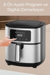 Elenberg Airfly Xxl 8 Lt Geniş Hazneli 6 Ön Programlı Dokunmatik Airfryer Sıcak Hava Fritözü Elb-2307 - 2