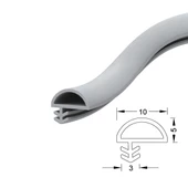 Contacall Ahşap Amerikan Kapı Kasa Fitili  25 Metre Kahverengi Yandan Tırnaklı 10 mm D Fitil thumbnail 3