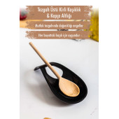 Akrilik Siyah Tezgah Üstü Kirli Kaşıklık & Kepçe Altlığı - 1
