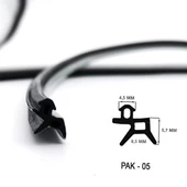 Contacall Pak-05 Siyah Kauçuk Yağlı Pvc Kapı Pencere Conta Fitili Tüm Pencerelere Uyumlu 150 Metre thumbnail 3