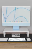 Monitör Yükseltici Bilgisayar Ekran Yükseltici Beyaz - 1