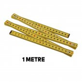 Kırma Plastik Katlanır Okul Ofis Pratik Basit Metre Sarı (1 METRE) - 2