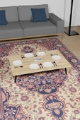60x90 Cm Yer Sofrası Katlanır Ayaklı Portatif Yemek Hamur Açma Masası Atlantik Çam - 2