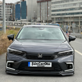 Honda Civic FE 2022 Sonrası Uyumlu Batman Yarasa Ayna Kapağı Piano Black ABS Plastik thumbnail 1