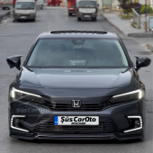 Honda Civic FE 2022 Sonrası Uyumlu Batman Yarasa Ayna Kapağı Piano Black ABS Plastik thumbnail 8