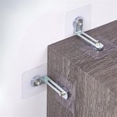 BUFFER® Deprem İçin Ultra Dayanıklı Çivisiz Duvarı Delmeden Ayarlanabilir Eşya Sabitleyici Aparat - 5