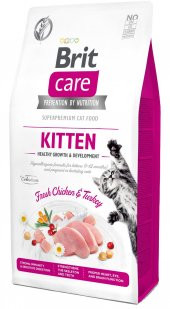 Brit Care Hipoalerjenik Tahılsız Tavuklu ve Hindili Yavru Kedi Maması 7 Kg - 1