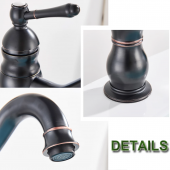 FKN Royal Kısa Siyah Lavabo Bataryası - 5