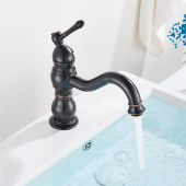 FKN Royal Kısa Siyah Lavabo Bataryası - 6