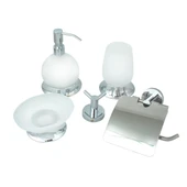 FKN Krom Buzlu Camlı Tombik Sıvı Sabunluk thumbnail 2