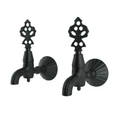 FKN İkili Hamam Taslı Lüx Siyah Osmanlı Musluk thumbnail 2