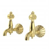 FKN İkili Hamam Taslı Lüks Tuğralı Sarı Osmanlı Musluk thumbnail 2