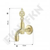 FKN İkili Hamam Taslı Lüx Perlatörlü Sarı Osmanlı Musluk - 4