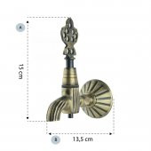 FKN İkili Hamam Taslı Antik Osmanlı Musluk - 4