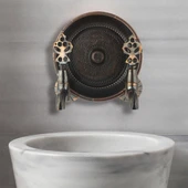 FKN İkili Hamam Taslı Lüx Bakır Eskitme Osmanlı Musluk thumbnail 5