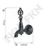 FKN İkili Hamam Taslı Bakır Eskitme Osmanlı Musluk thumbnail 4