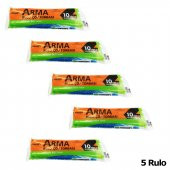 Arma Standart Büyük Boy 50 Litre Çöp Torbası Poşeti / 65 x 80 Cm - Mavi - 10 Adetlik 5 Rulo - 2