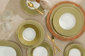 Porland Madeleine Yeşil 27 Parça 6 Kişilik Yemek Takımı  04A+P021969 - 1