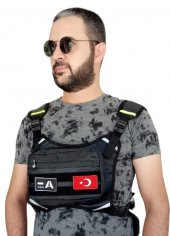 Motorcu Göğüs Çantası Reflektörlü Su Geçirmez Kan Grubu A- - 1
